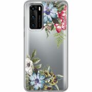 Прозрачный чехол BoxFace Huawei P40 Floral