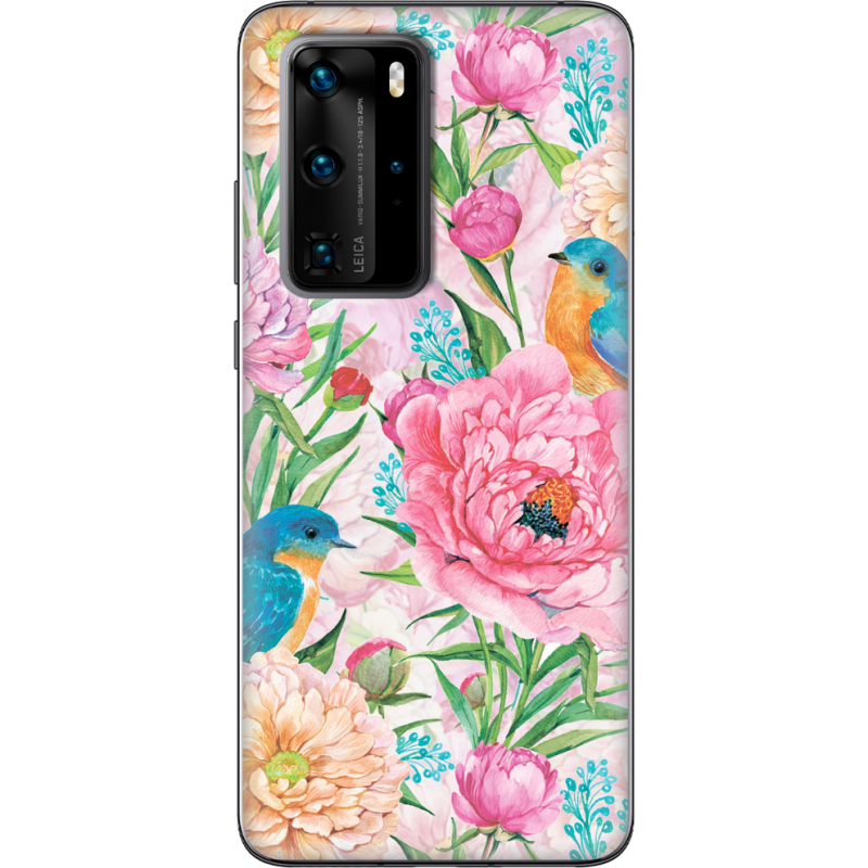 Чехол BoxFace Huawei P40 Pro Birds in Flowers