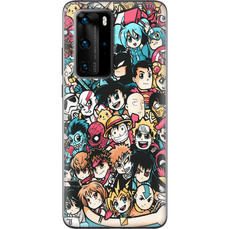 Чехол BoxFace Huawei P40 Pro Anime Stickers