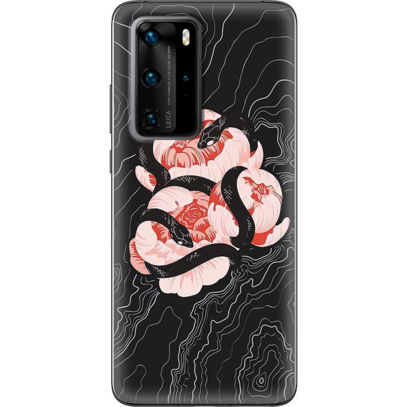 Чехол BoxFace Huawei P40 Pro Snake Rose