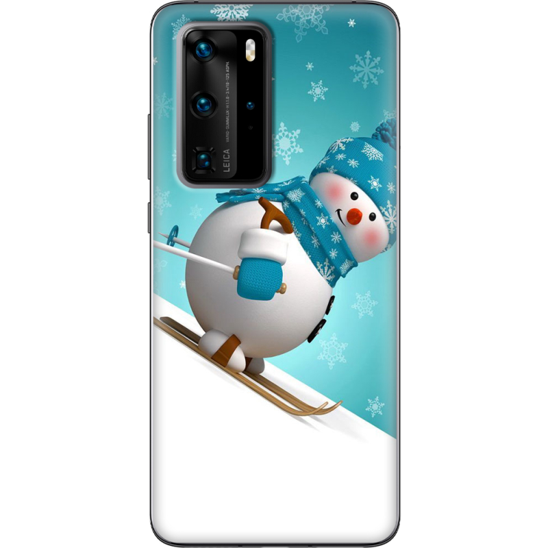 Чехол BoxFace Huawei P40 Pro Skier Snowman