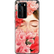 Чехол BoxFace Huawei P40 Pro Girl in Flowers