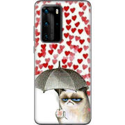 Чехол BoxFace Huawei P40 Pro Raining Hearts