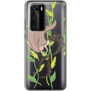 Прозрачный чехол BoxFace Huawei P40 Pro Cute Mermaid