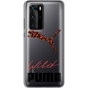 Прозрачный чехол BoxFace Huawei P40 Pro Wild Cat