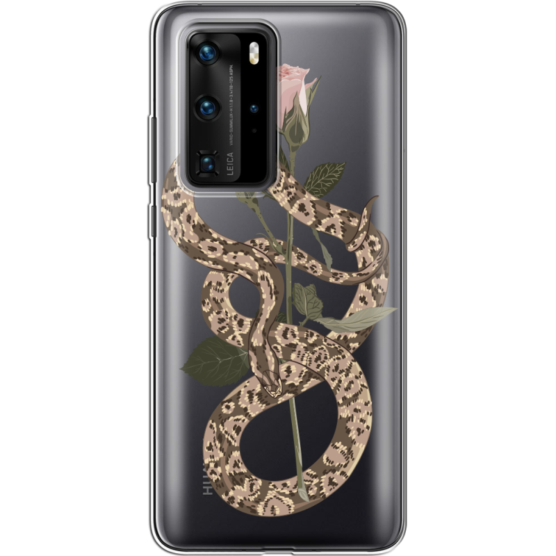 Прозрачный чехол BoxFace Huawei P40 Pro Glamor Snake