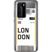 Прозрачный чехол BoxFace Huawei P40 Pro Ticket London