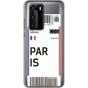 Прозрачный чехол BoxFace Huawei P40 Pro Ticket Paris