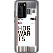 Прозрачный чехол BoxFace Huawei P40 Pro Ticket Hogwarts