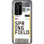 Прозрачный чехол BoxFace Huawei P40 Pro Ticket Springfield