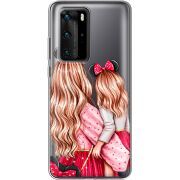 Прозрачный чехол BoxFace Huawei P40 Pro Mouse Girls