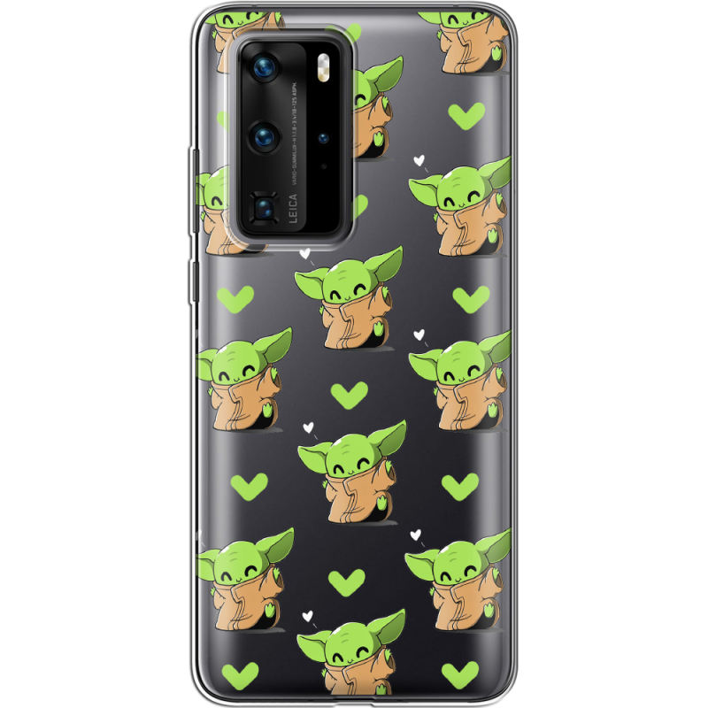 Прозрачный чехол BoxFace Huawei P40 Pro Pattern Baby Yoda