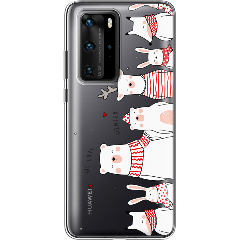 Прозрачный чехол BoxFace Huawei P40 Pro The Friendly Beasts