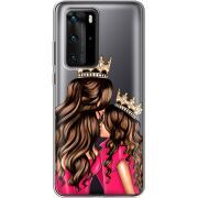 Прозрачный чехол BoxFace Huawei P40 Pro Queen and Princess