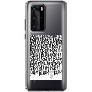 Прозрачный чехол BoxFace Huawei P40 Pro Blah Blah