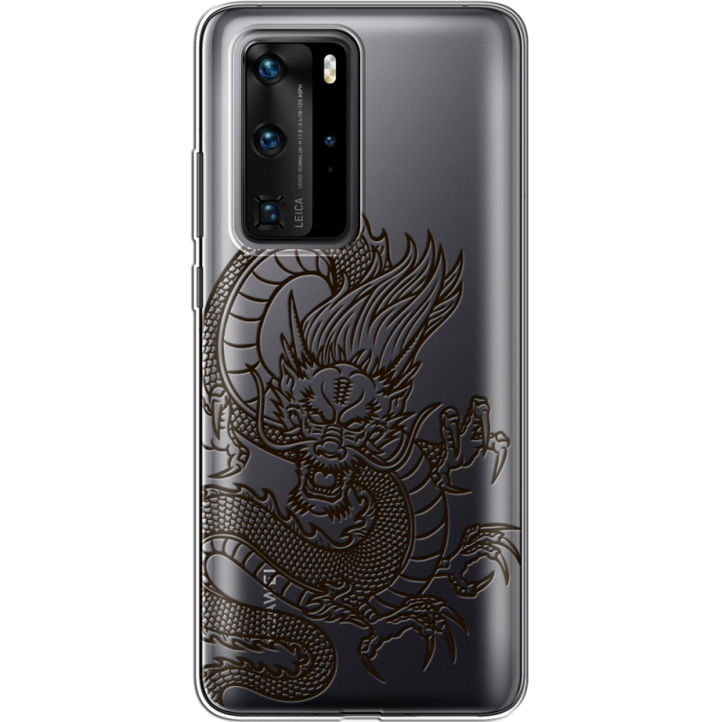 Прозрачный чехол BoxFace Huawei P40 Pro Chinese Dragon