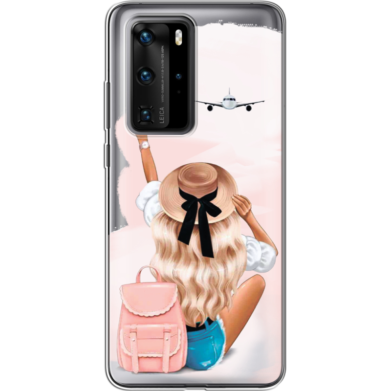 Прозрачный чехол BoxFace Huawei P40 Pro Travel Girl