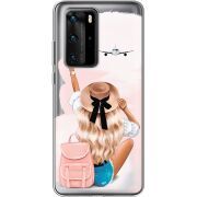 Прозрачный чехол BoxFace Huawei P40 Pro Travel Girl