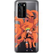 Прозрачный чехол BoxFace Huawei P40 Pro Naruto and Kurama