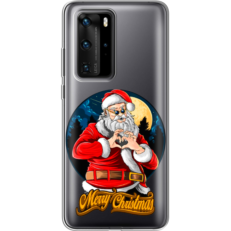 Прозрачный чехол BoxFace Huawei P40 Pro Cool Santa