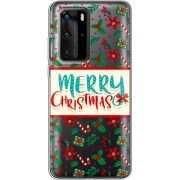 Прозрачный чехол BoxFace Huawei P40 Pro Vintage Christmas Pattern