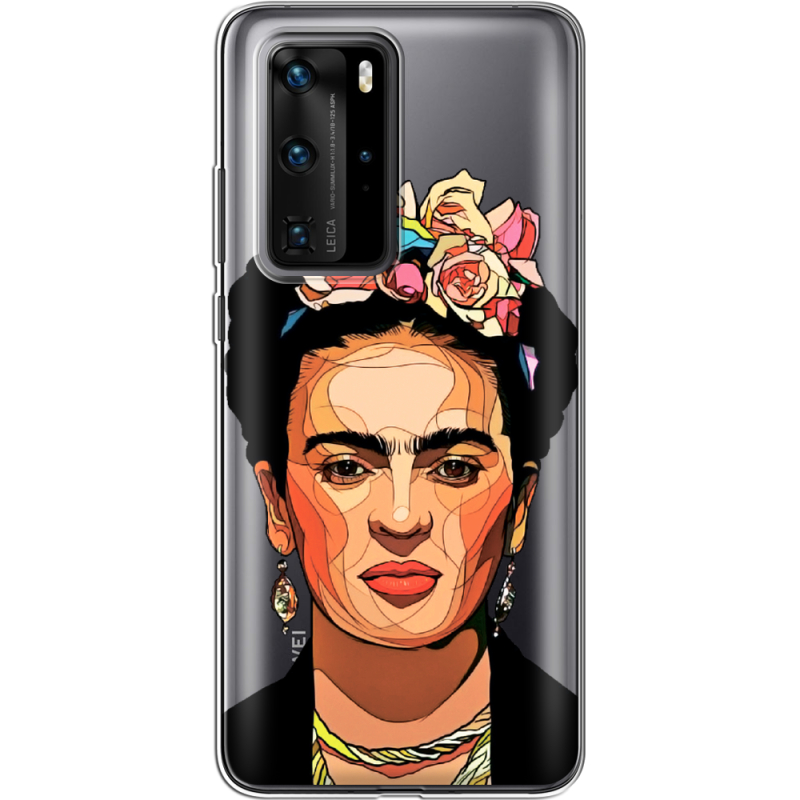 Прозрачный чехол BoxFace Huawei P40 Pro Фрида Кало