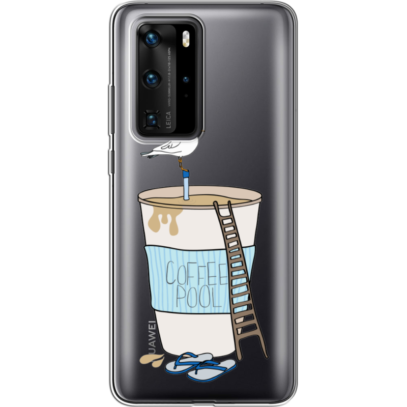 Прозрачный чехол BoxFace Huawei P40 Pro Segull in Cofee Pool