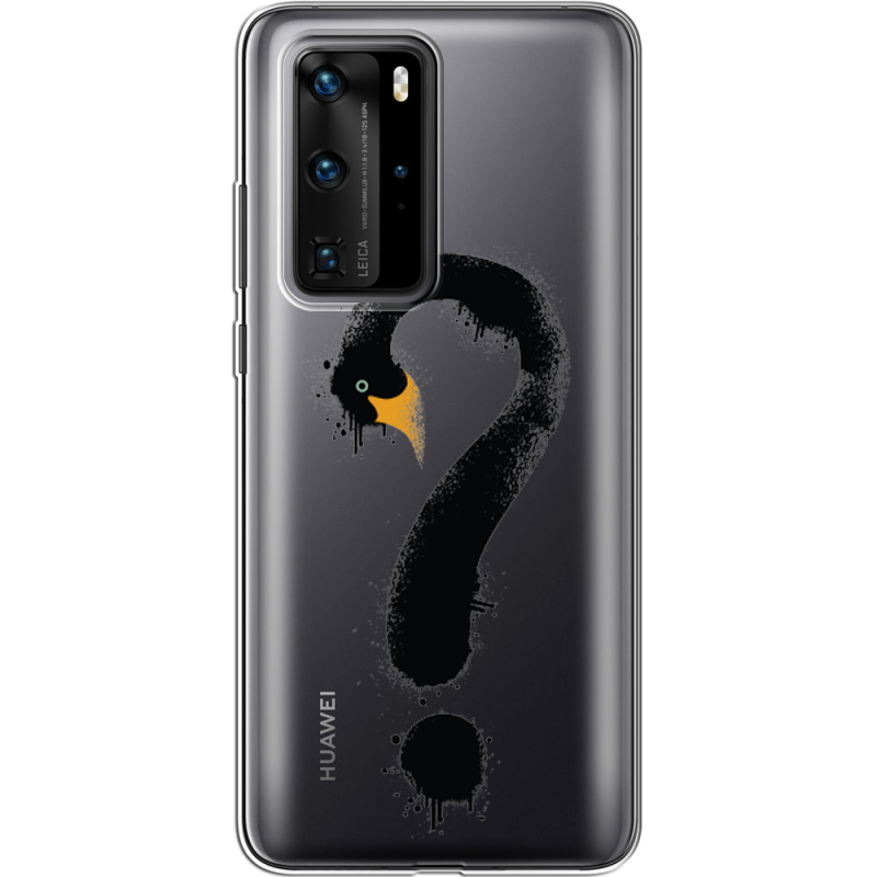 Прозрачный чехол BoxFace Huawei P40 Pro Swan question
