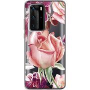 Прозрачный чехол BoxFace Huawei P40 Pro Rose