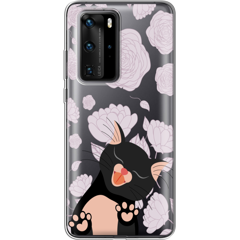 Прозрачный чехол BoxFace Huawei P40 Pro Meow