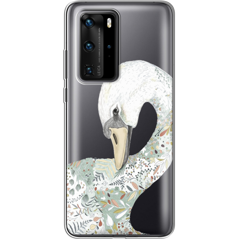 Прозрачный чехол BoxFace Huawei P40 Pro Swan