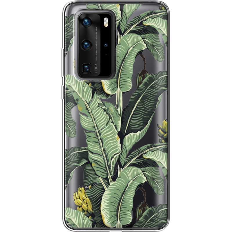 Прозрачный чехол BoxFace Huawei P40 Pro Banana Leaves