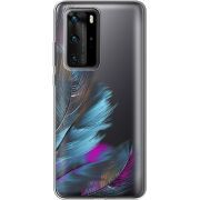 Прозрачный чехол BoxFace Huawei P40 Pro Feathers