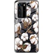 Прозрачный чехол BoxFace Huawei P40 Pro Cotton flowers