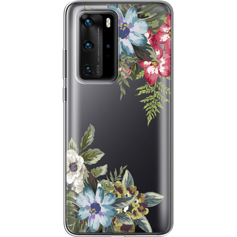 Прозрачный чехол BoxFace Huawei P40 Pro Floral