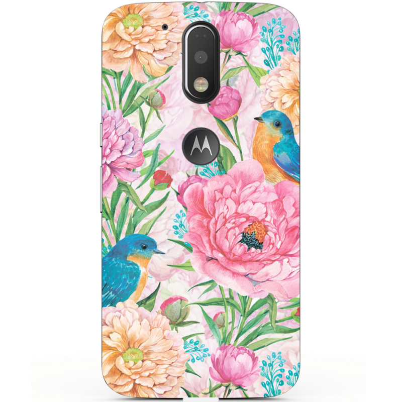 Чехол Uprint Motorola Moto G4 XT1622 Birds in Flowers