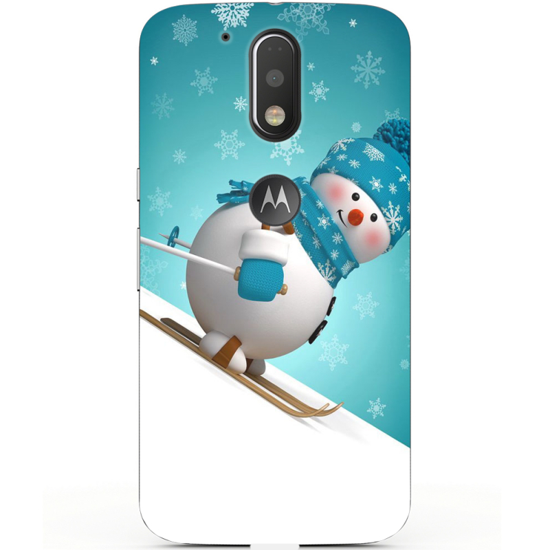 Чехол Uprint Motorola Moto G4 XT1622 Skier Snowman
