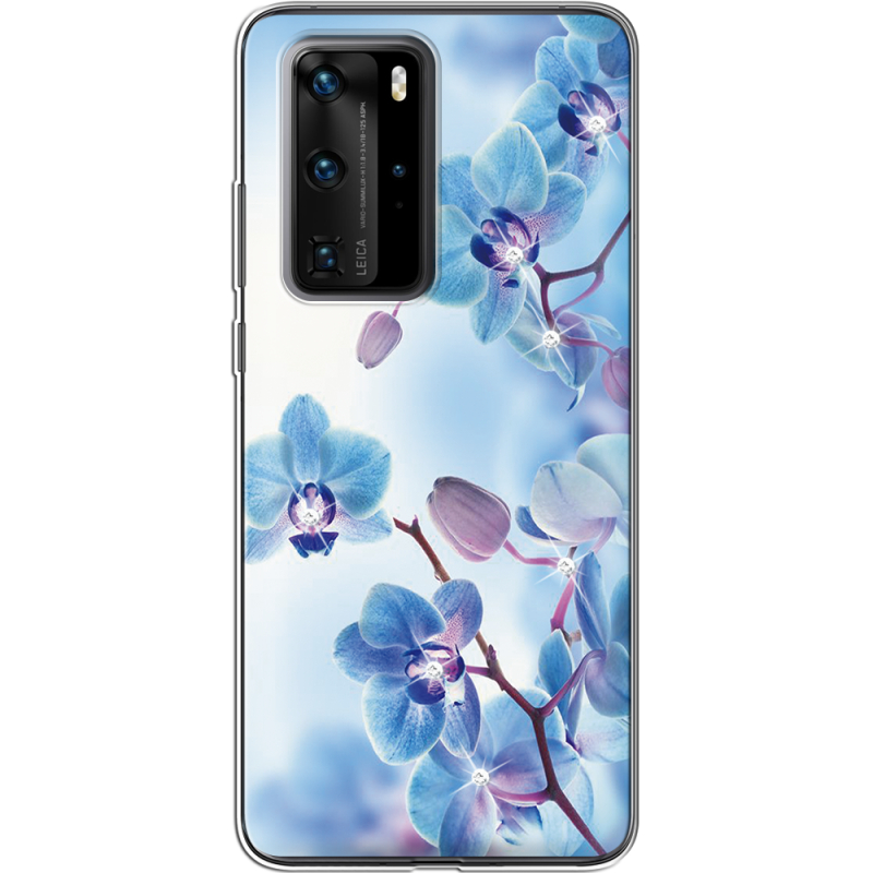 Чехол со стразами Huawei P40 Pro Orchids