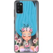 Прозрачный чехол BoxFace Samsung Galaxy A41 (A415) Blue Hair