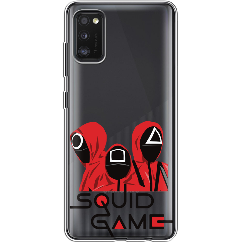 Прозрачный чехол BoxFace Samsung Galaxy A41 (A415) siquid game люди в красном