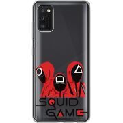 Прозрачный чехол BoxFace Samsung Galaxy A41 (A415) siquid game люди в красном