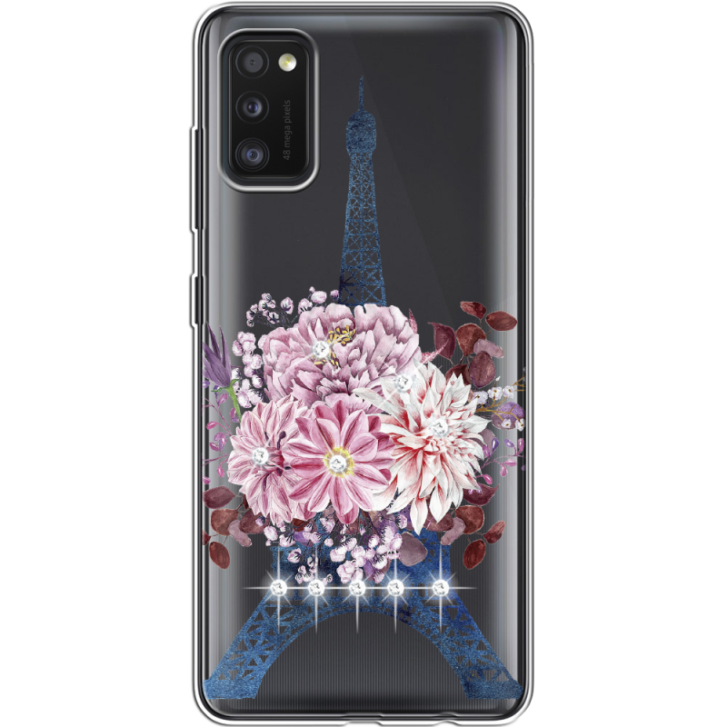 Чехол со стразами Samsung Galaxy A41 (A415) Eiffel Tower