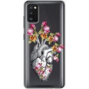 Чехол со стразами Samsung Galaxy A41 (A415) Heart