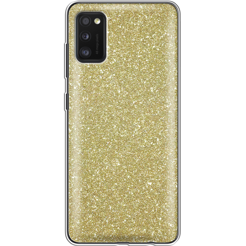 Чехол с блёстками Samsung Galaxy A41 (A415) Золото
