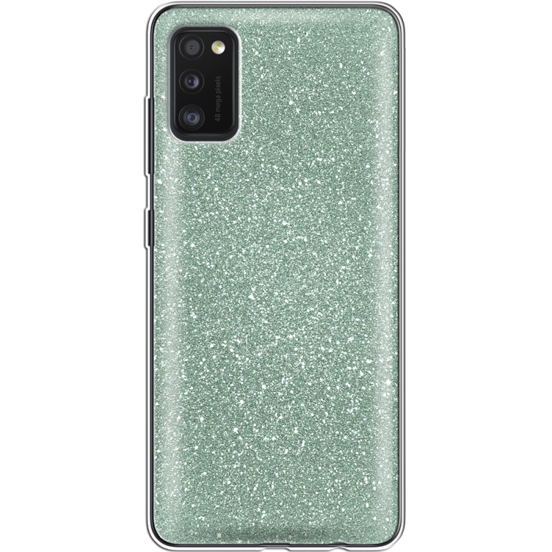 Чехол с блёстками Samsung Galaxy A41 (A415) Зеленый
