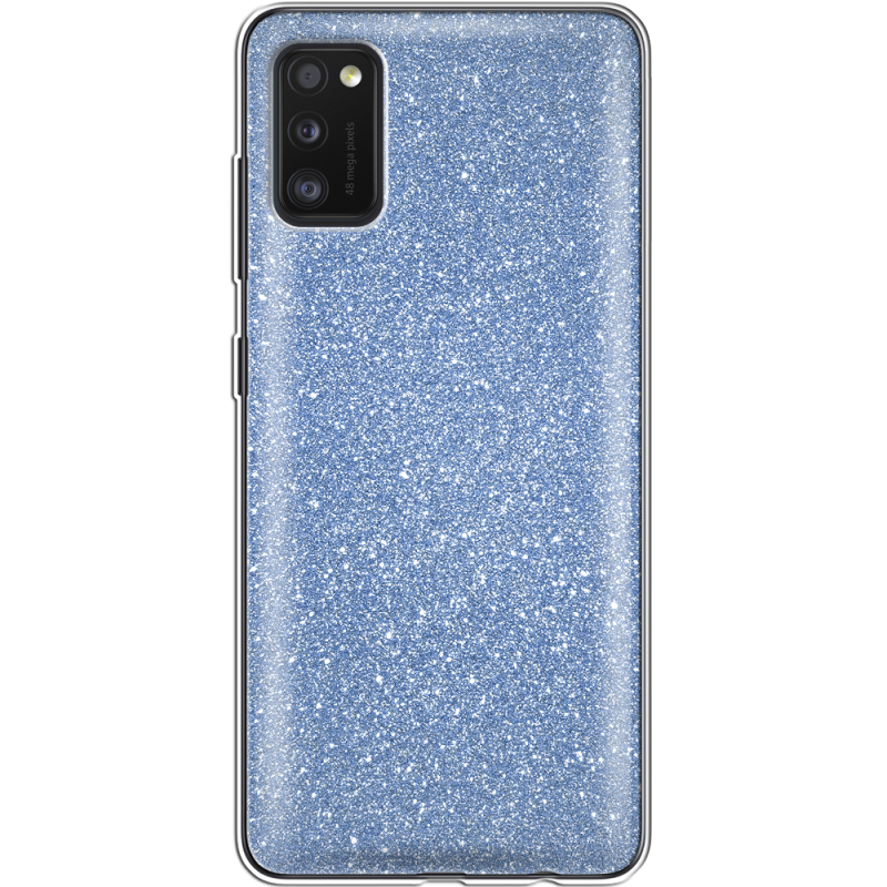 Чехол с блёстками Samsung Galaxy A41 (A415) Голубой