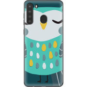 Чехол BoxFace Samsung Galaxy A21 (A215) Green Owl
