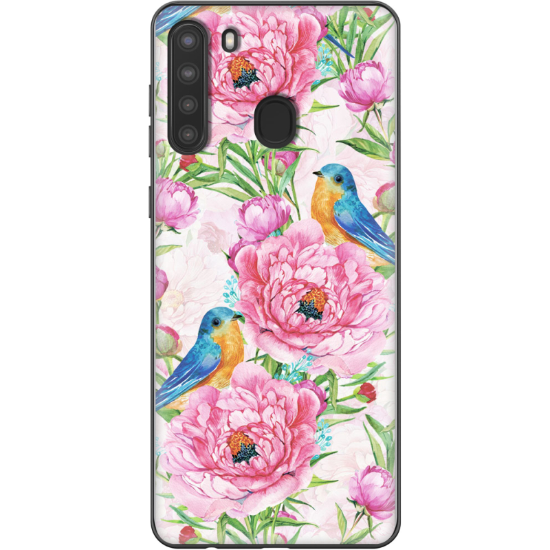 Чехол BoxFace Samsung Galaxy A21 (A215) Birds and Flowers