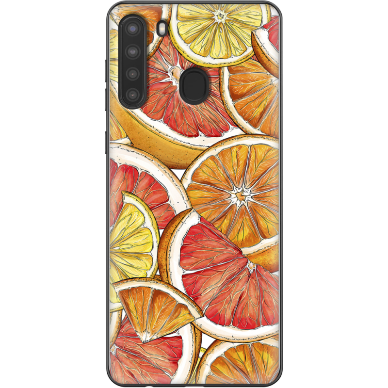 Чехол BoxFace Samsung Galaxy A21 (A215) Citrus Pattern