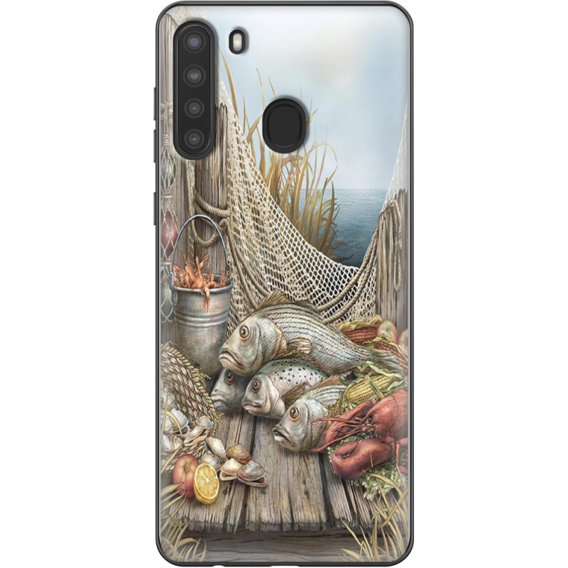 Чехол BoxFace Samsung Galaxy A21 (A215) Удачная рыбалка